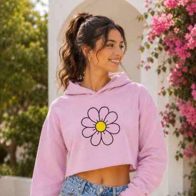 flower crop hoodie