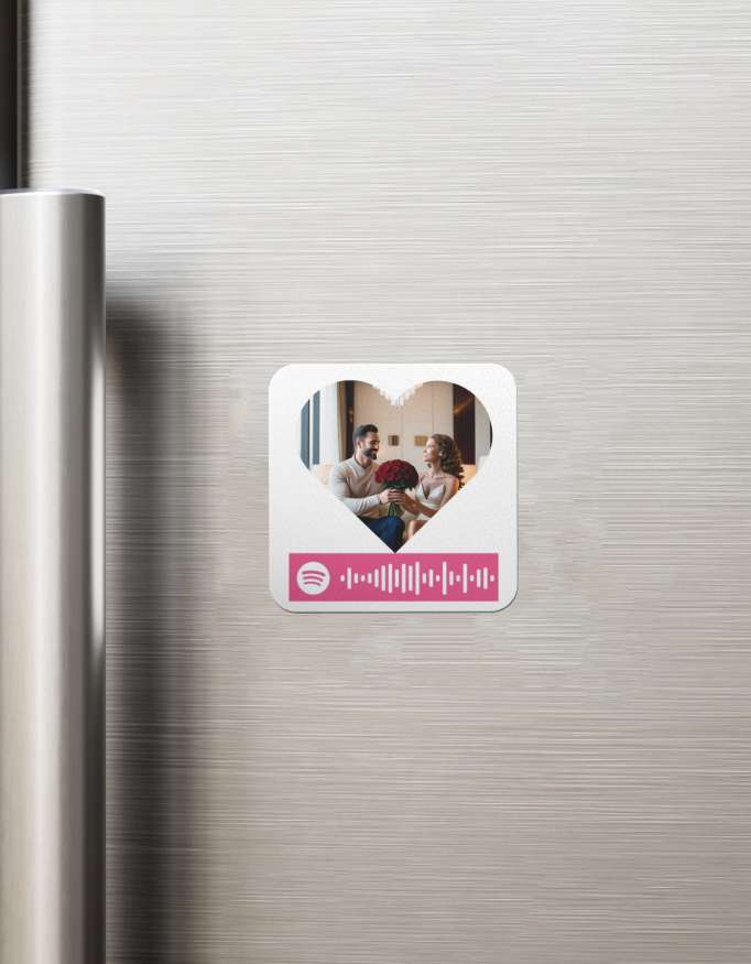 Fridge Magnet With Photo And Spotify Song